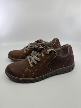 Josef Seibel Brown Leather Casual Comfort Shoes Women's US 8.5 EU 39